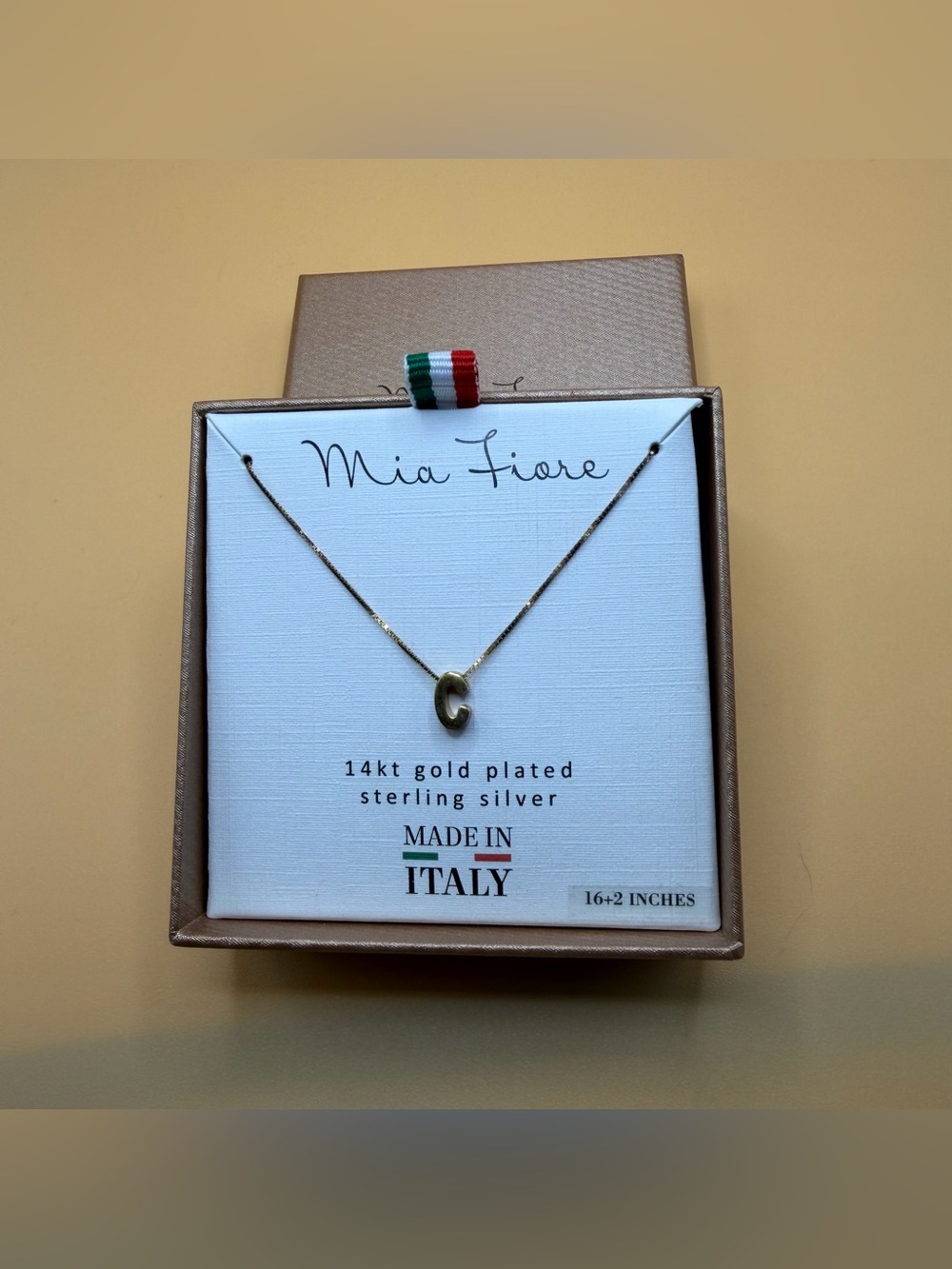 Mia Fiore 14kt Gold-Plated 'C' Initial Necklace - Gold